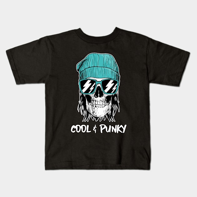 Cool & Punky Skull Kids T-Shirt by MONMON-75